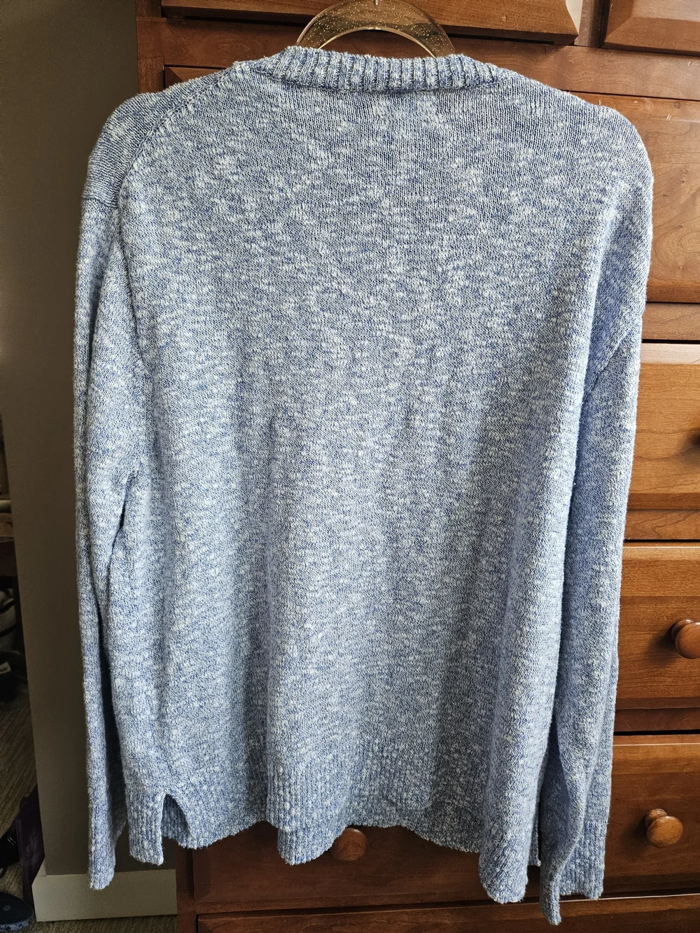 J. Crew Heathered Light Blue Crewneck Sweater